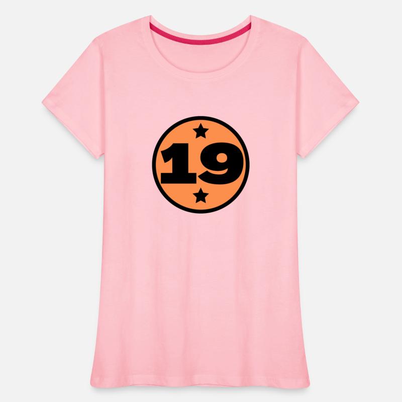 19 Circle Orange Black Birthday Age