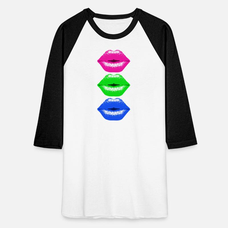 3 Kissing Lips Neon Colors
