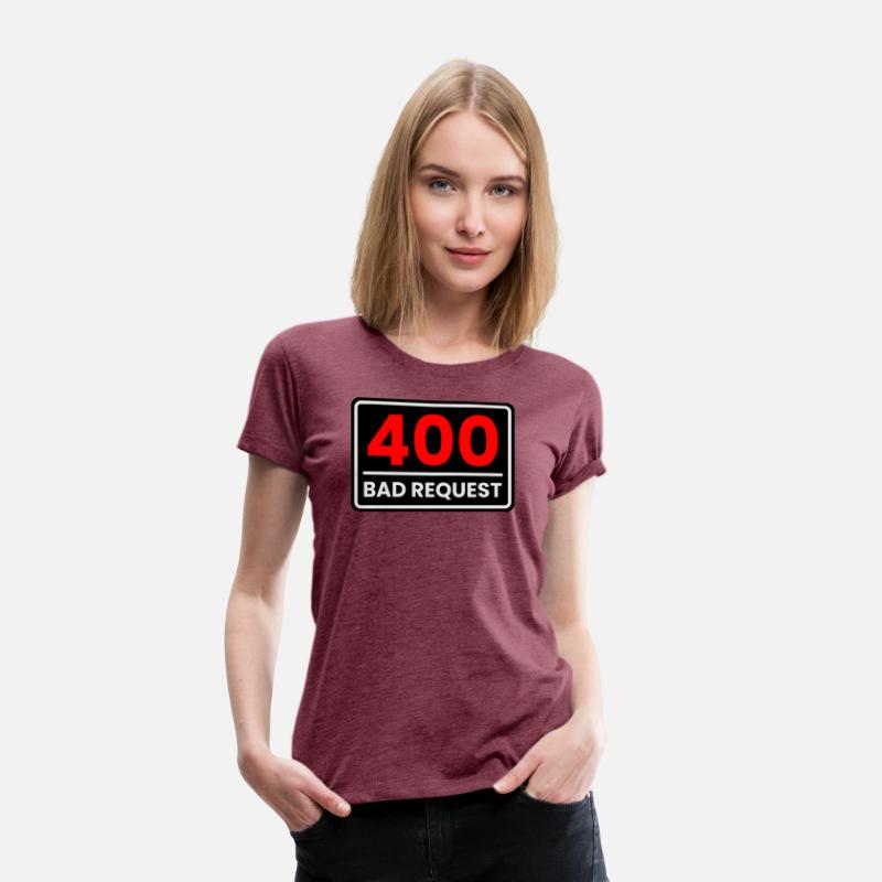 400 Bad Request in Red, Greyish white and Black