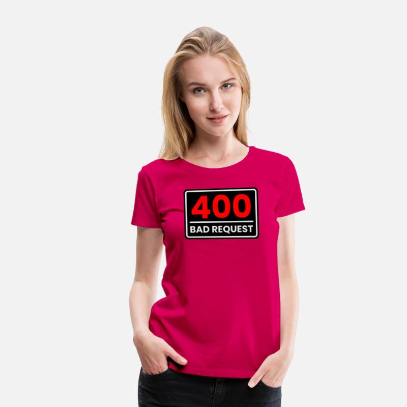 400 Bad Request in Red, Greyish white and Black