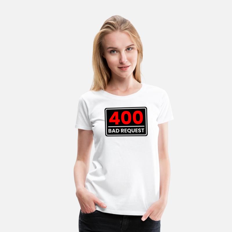 400 Bad Request in Red, Greyish white and Black