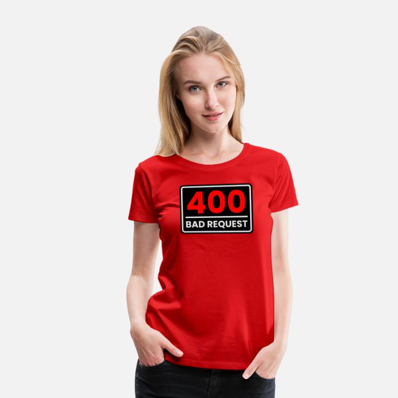 400 Bad Request in Red, Greyish white and Black
