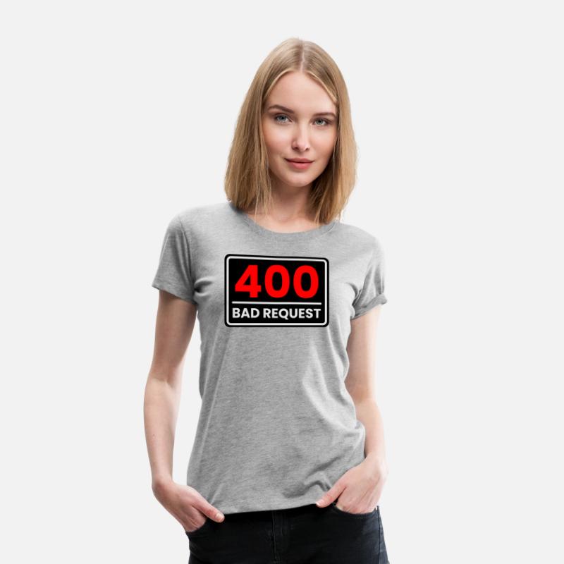400 Bad Request in Red, Greyish white and Black