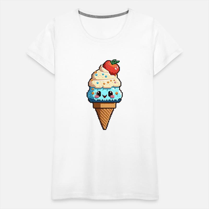 8-bit ice cream with strawberry