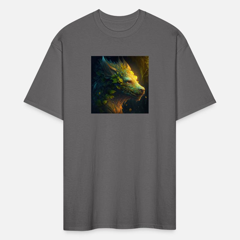 A close up of a creature with leaves on its head