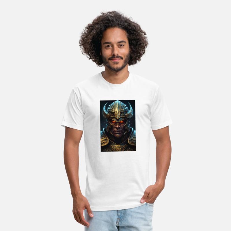 a close up of an orc wearing a helmet