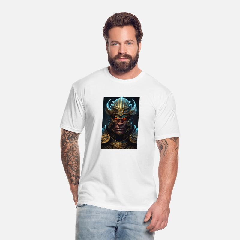 a close up of an orc wearing a helmet