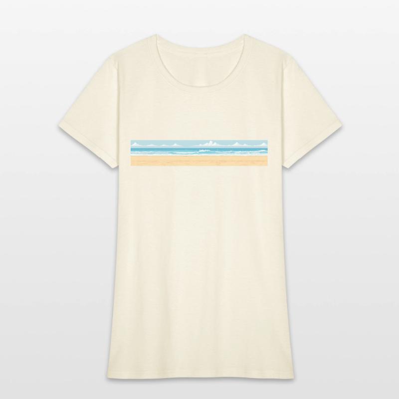 A pixel art of a beach