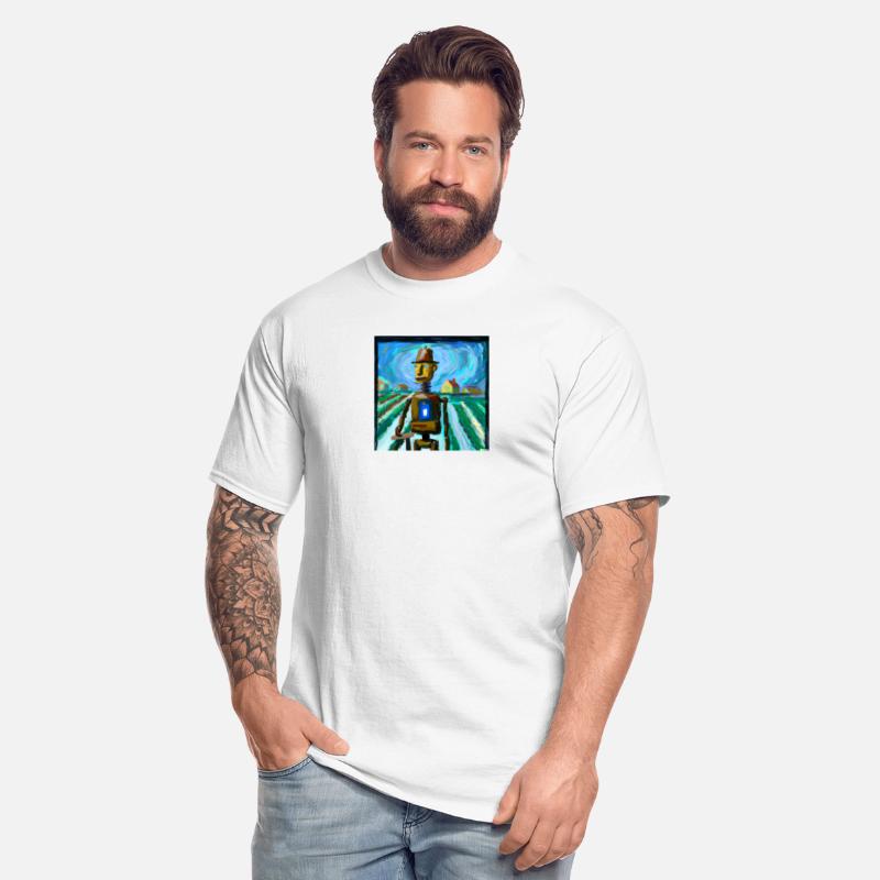 a van gogh painting of a cyberpunk robot 3