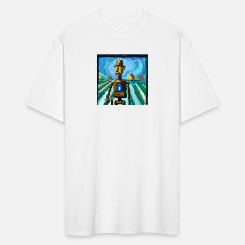 a van gogh painting of a cyberpunk robot 3