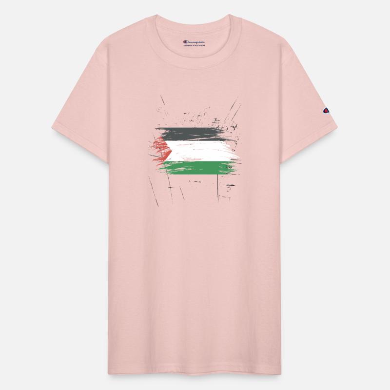 Abstract Palestinian Flag Brushstroke Design