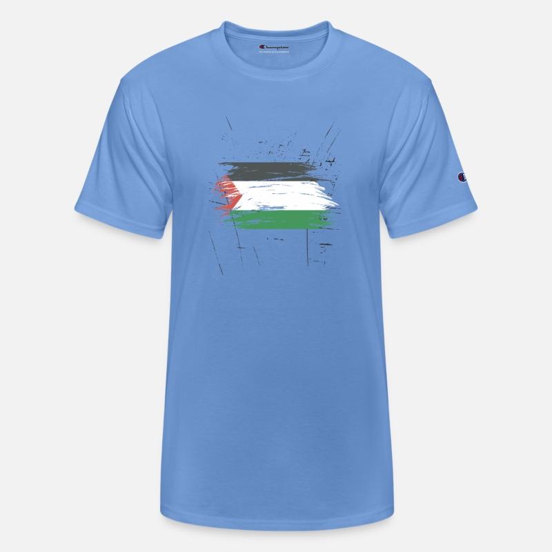 Abstract Palestinian Flag Brushstroke Design