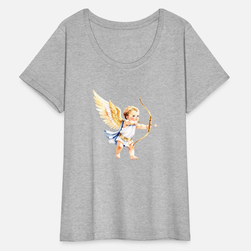 Adorable Watercolor Baby Cupid Golden Angel