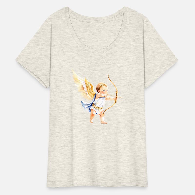 Adorable Watercolor Baby Cupid Golden Angel