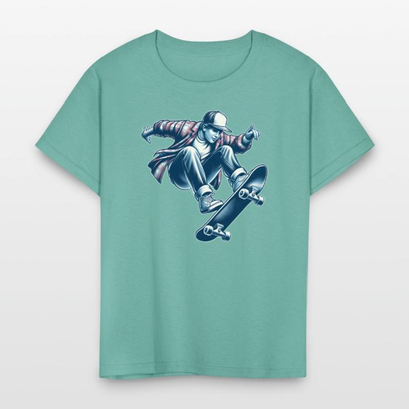 AI Old School 1990s Teen Skater