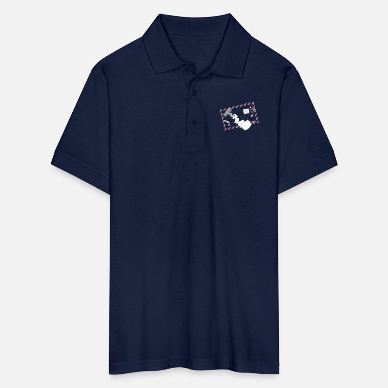 Airmail frame with letters & mail plane symbol