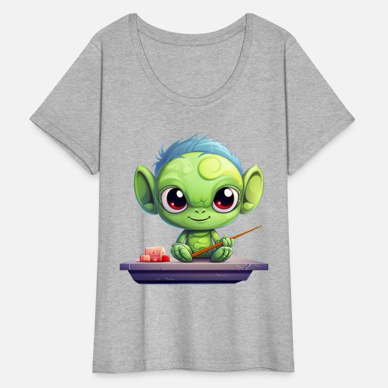 Alien Enjoying Sushi