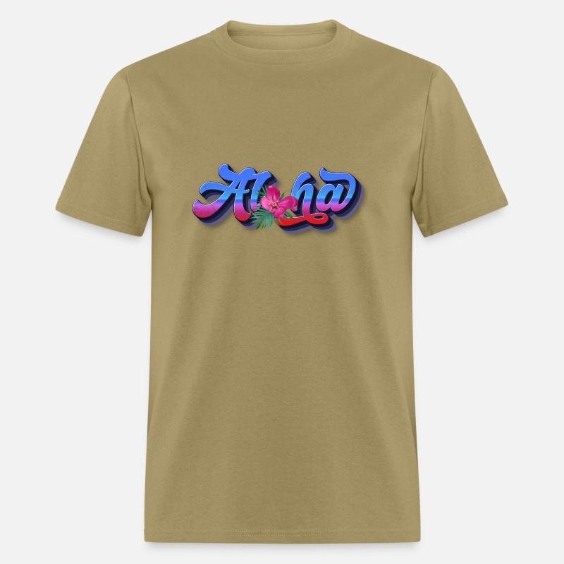 Aloha 3D Text With Hibiscuses Flower