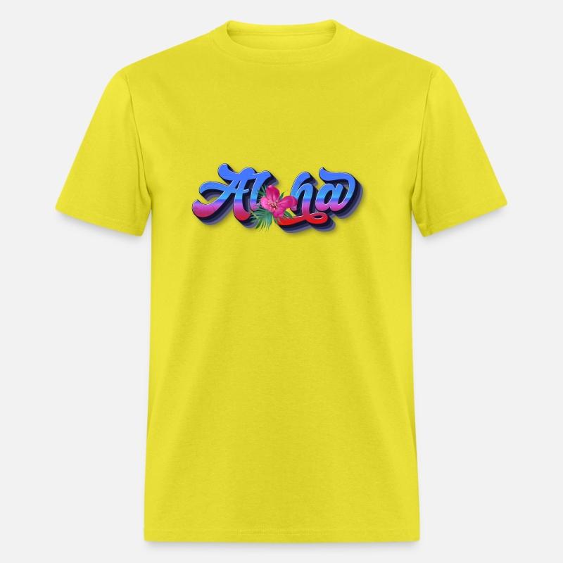 Aloha 3D Text With Hibiscuses Flower