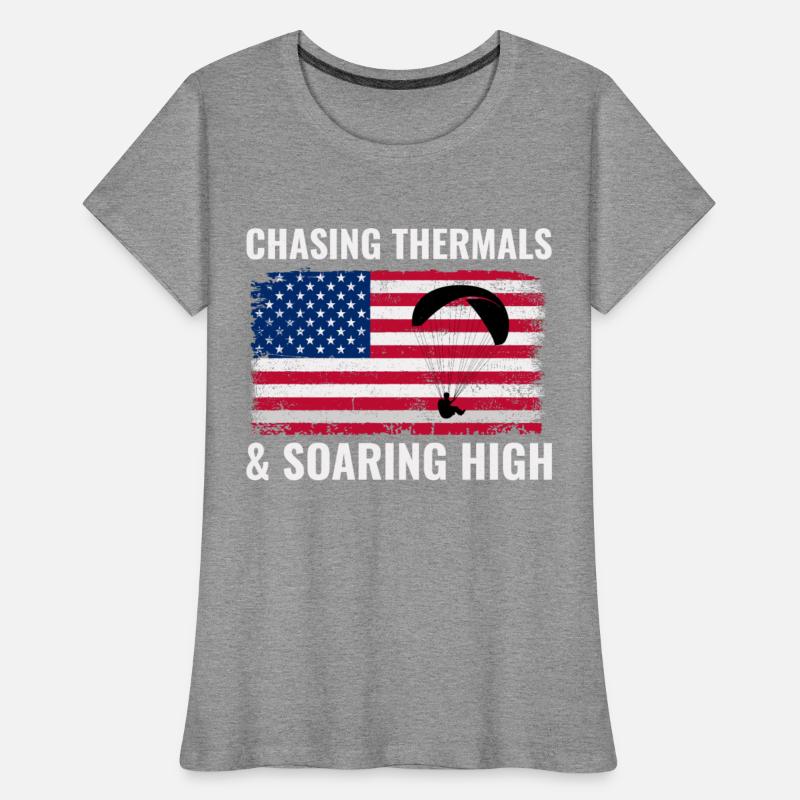 American Flag USA Paragliding Pilot Paraglider