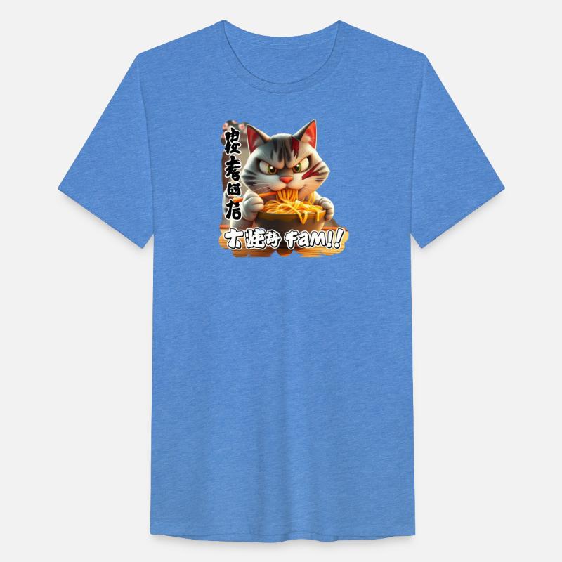 Angry Cat Eating Spicy Ramen Design