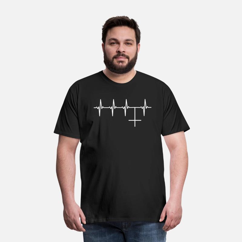 Antichrist Heartbeat Shirt with Upside Down Cross