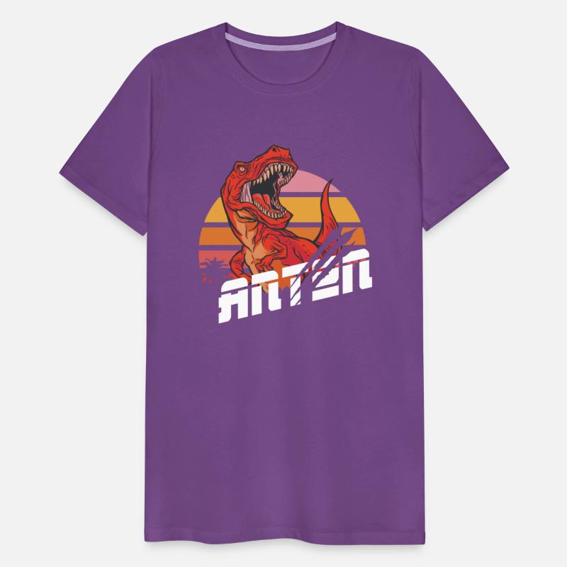 ANTON - Lovely boy name with T-REX dino