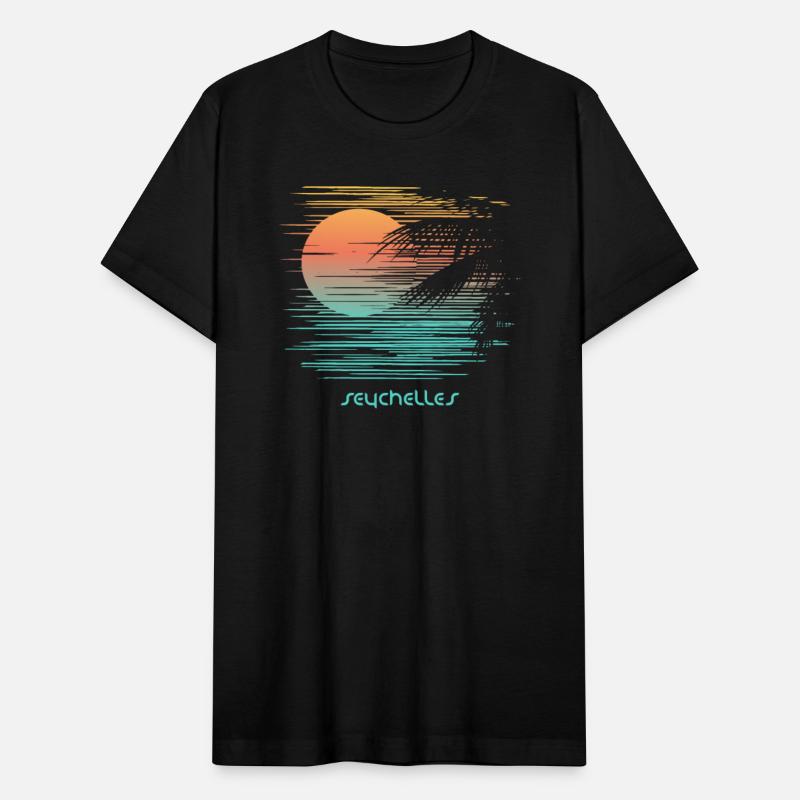 Artistic Seychelles Palm Tree Vacation Souvenir