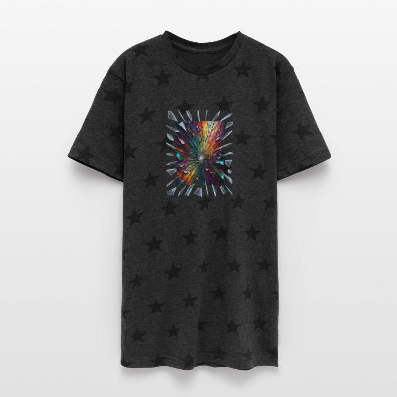 Artistic shattered glass painting