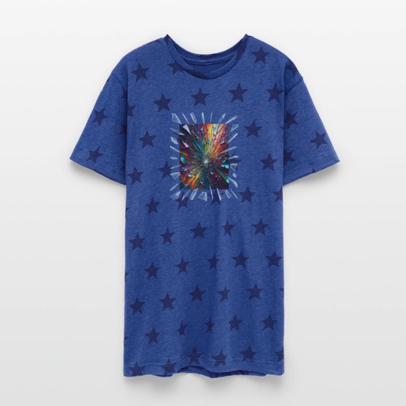 Artistic shattered glass painting