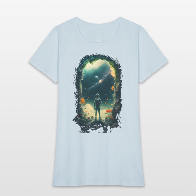 Astronaut Gazing at Stars Surreal Sci-Fi Universe