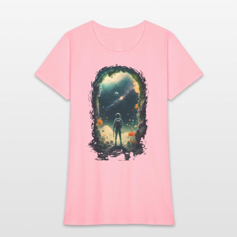 Astronaut Gazing at Stars Surreal Sci-Fi Universe