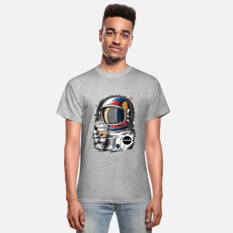 astronaut loves cup of coffee