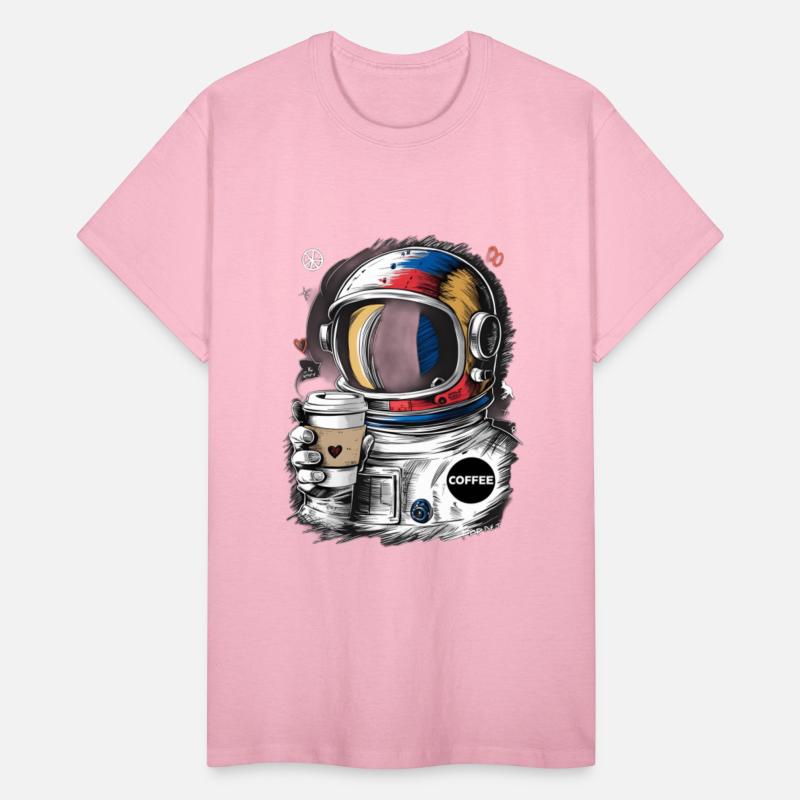 astronaut loves cup of coffee