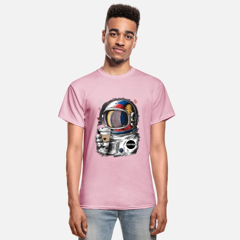 astronaut loves cup of coffee