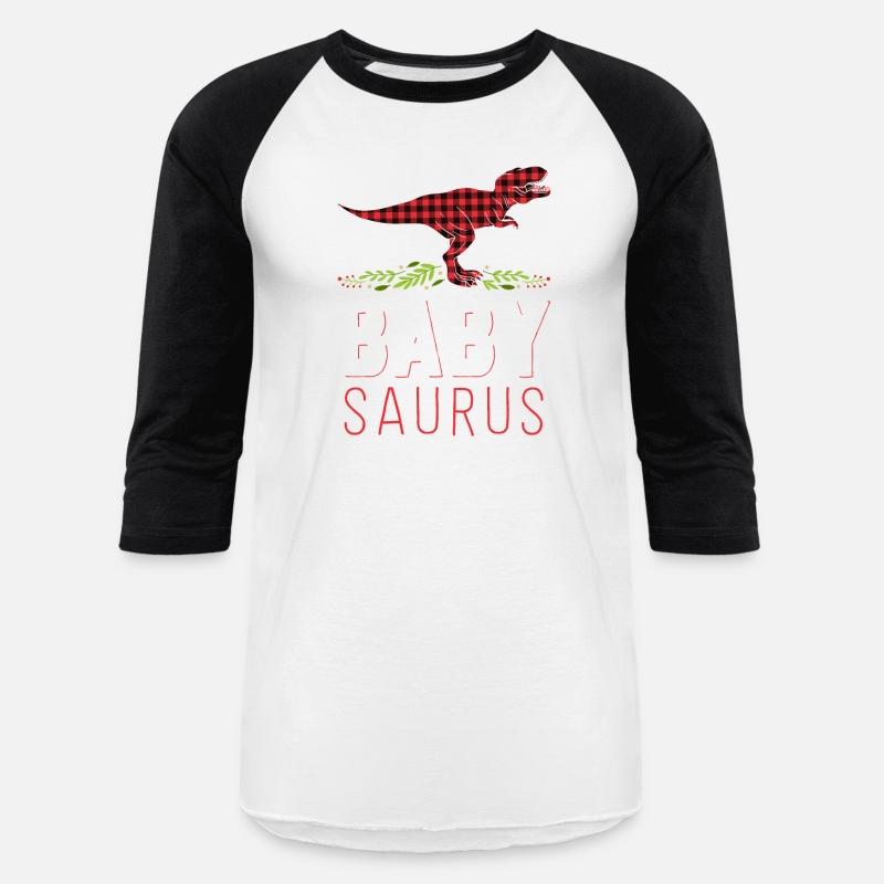Baby Saurus T Rex Kid Red Plaid Matching Family