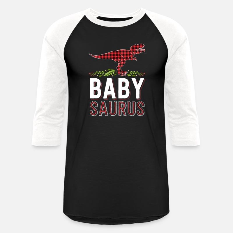 Baby Saurus T Rex Kid Red Plaid Matching Family