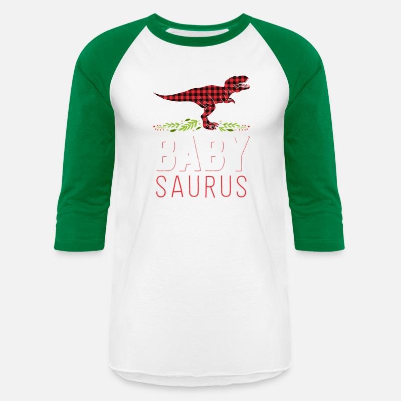 Baby Saurus T Rex Kid Red Plaid Matching Family
