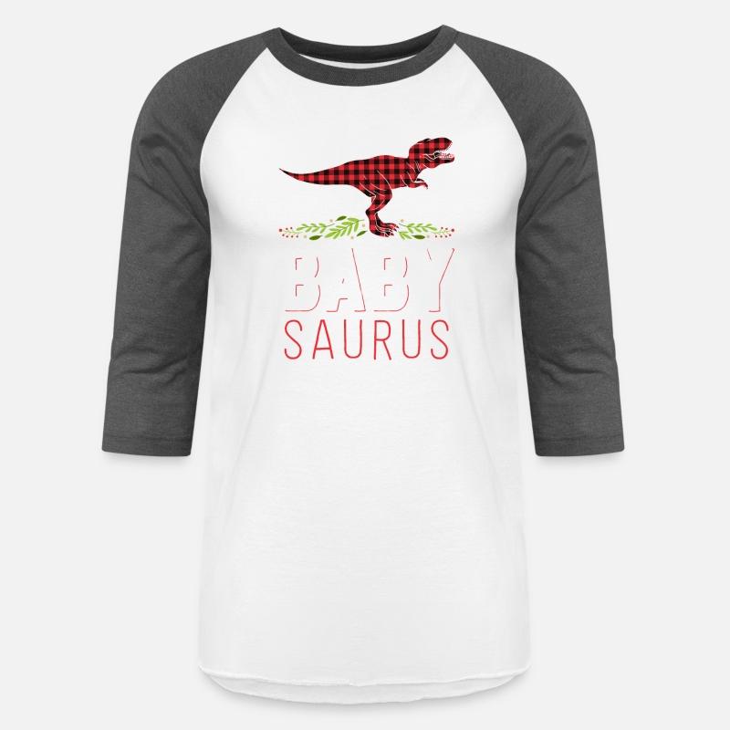 Baby Saurus T Rex Kid Red Plaid Matching Family