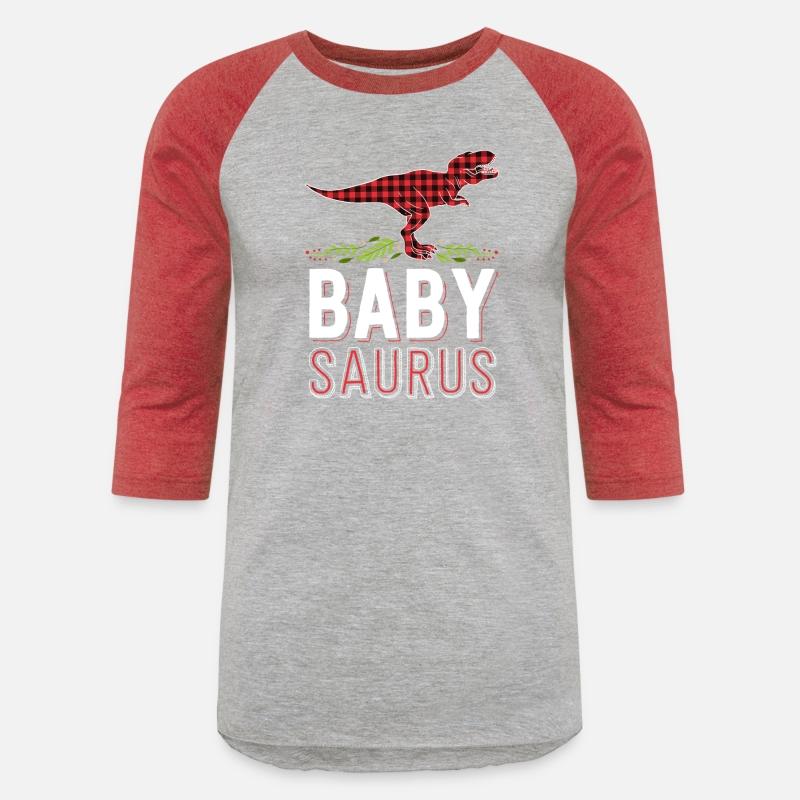 Baby Saurus T Rex Kid Red Plaid Matching Family