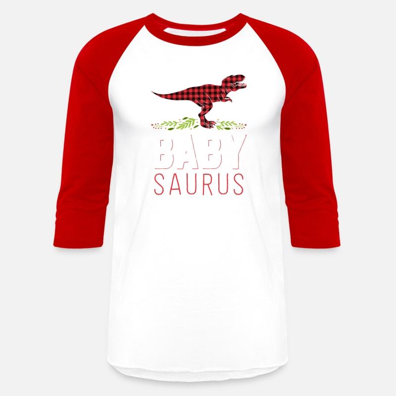 Baby Saurus T Rex Kid Red Plaid Matching Family