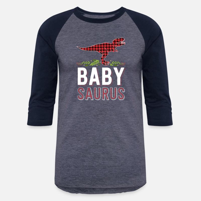 Baby Saurus T Rex Kid Red Plaid Matching Family