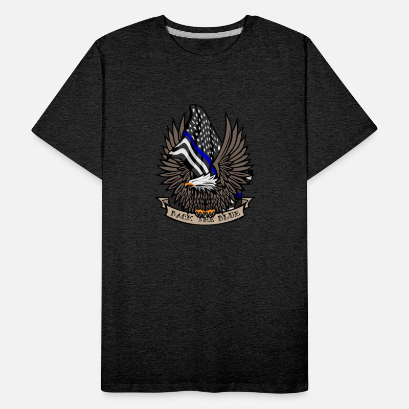 Back the Blue USA Police Blue Line Flag With Eagle