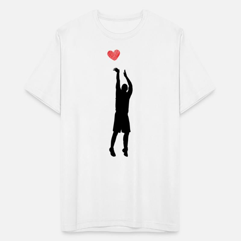 BasketBall lovers basket ball player Throws Heart