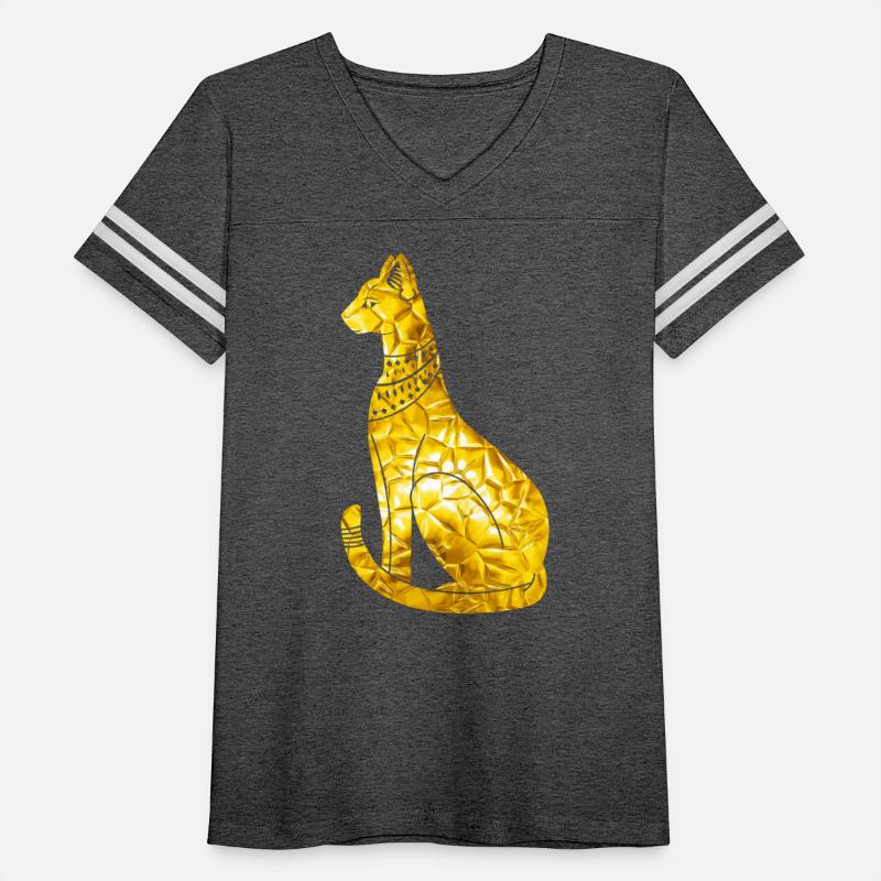Bastet Cat Egyptian Golden Polygon Hieroglyph