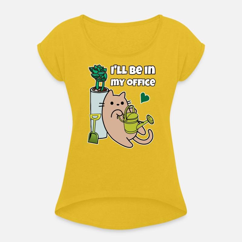 Beige Cat Watering Succulent I'll Be In My Office