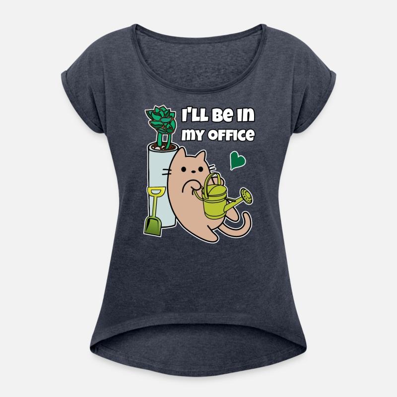 Beige Cat Watering Succulent I'll Be In My Office