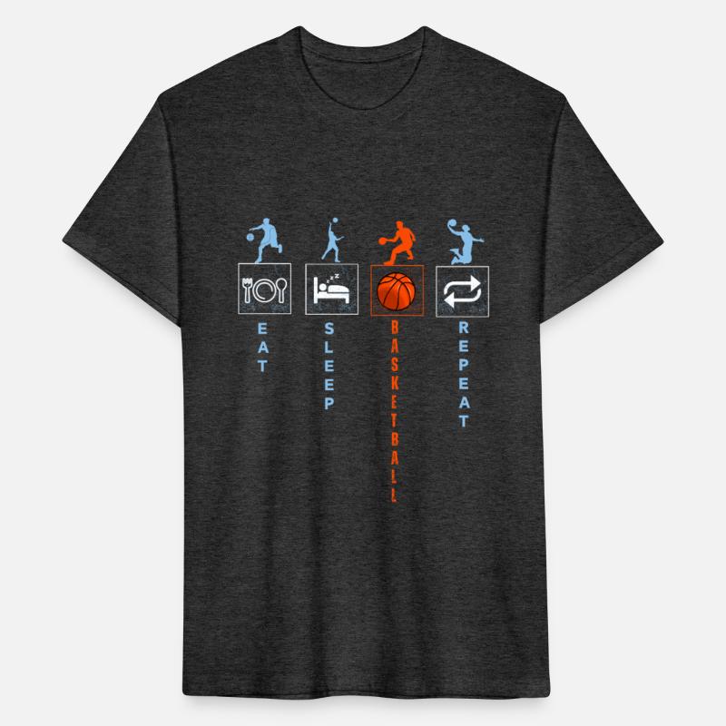 Black Basketball Dark Minimal Sports T-Shirt