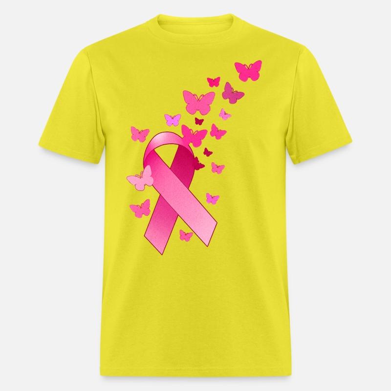 Breast Cancer Awareness Ribbon And Butterflies