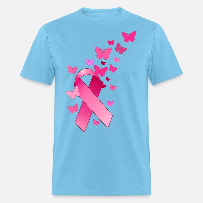 Breast Cancer Awareness Ribbon And Butterflies